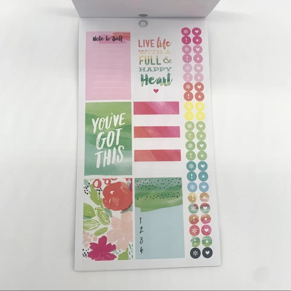 Happy Planner Water Colors Sticker Sheet Book